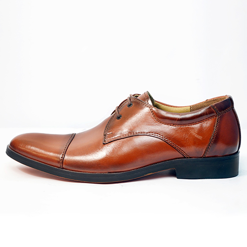 Cap toe Derby leather Brown Vico - Image 4