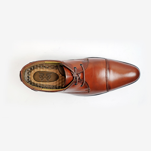 Cap toe Derby leather Brown Vico - Image 8