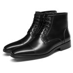 Chelsea Men Dress Boots Leather Black